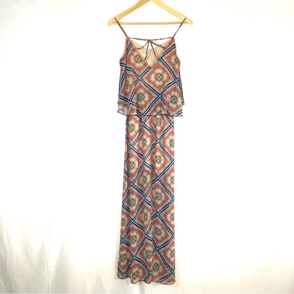 Charlotte Russe long boho maxi dress, spaghetti straps , size Small - Picture 4 of 9